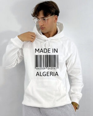 Made In Algeria Hoodie Blanc
